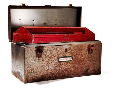 what to wash a metal tool box off with|restoring old metal toolbox.